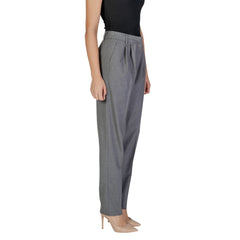 Vila Clothes Gray Polyester Pant -   -  Vila Clothes.