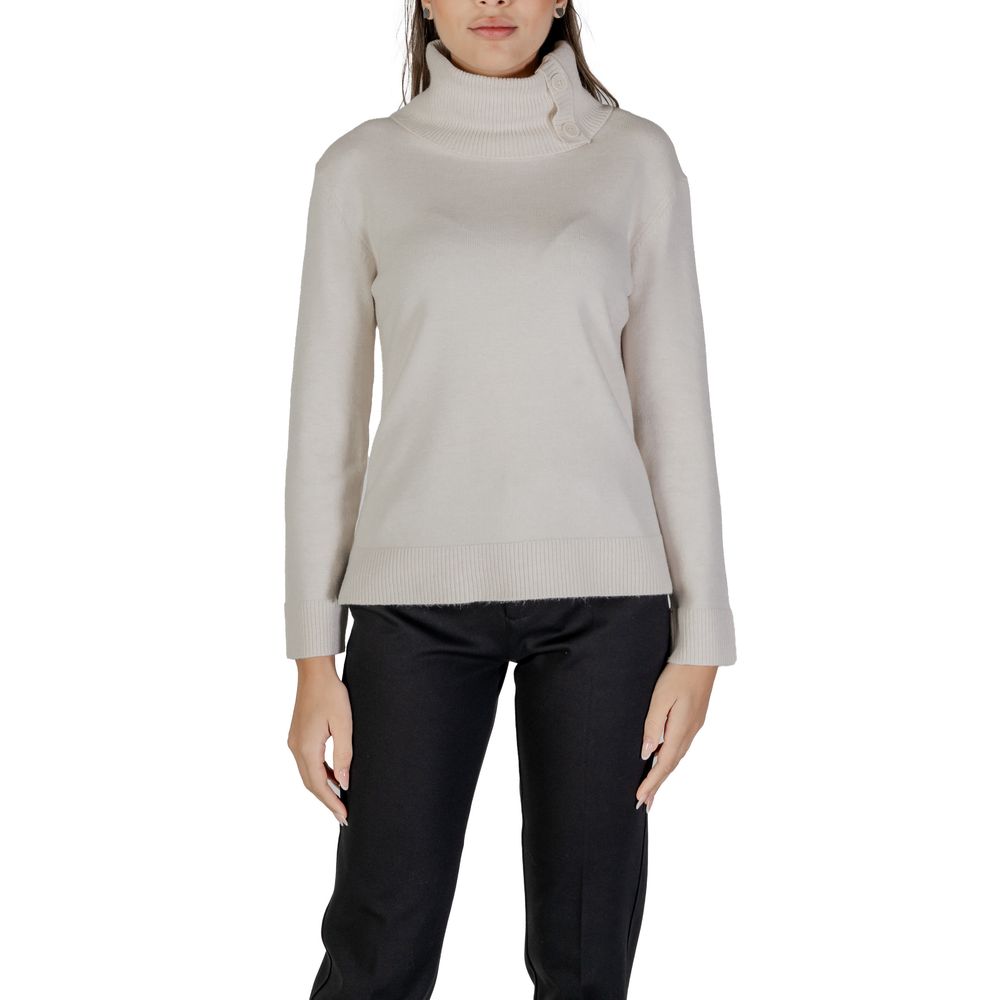 Street One Cream Viscose Turtleneck -   -  Street One.