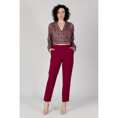 Vila Clothes Bordeaux Polyester Pant -   -  Vila Clothes.