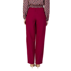 Vila Clothes Bordeaux Polyester Pant -   -  Vila Clothes.