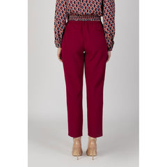 Vila Clothes Bordeaux Polyester Pant -   -  Vila Clothes.