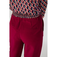 Vila Clothes Bordeaux Polyester Pant -   -  Vila Clothes.