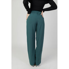 Vila Clothes Green Recycled Polyester Pant -   -  Vila Clothes.