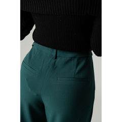 Vila Clothes Green Recycled Polyester Pant -   -  Vila Clothes.