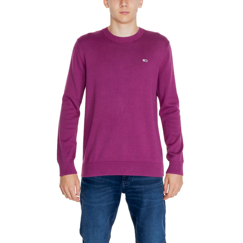 Tommy Hilfiger Jeans Purple Organic Cotton Sweater -   -  Tommy Hilfiger Jeans.