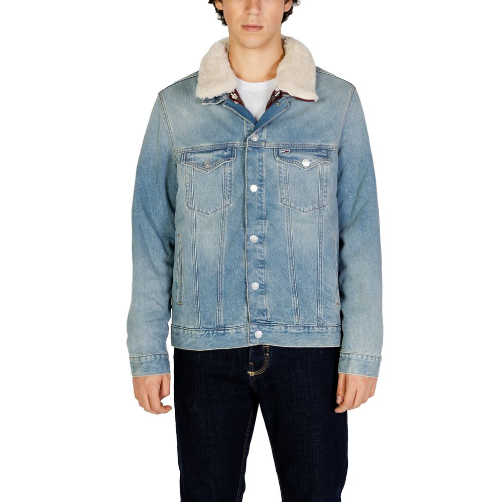 Tommy Hilfiger Jeans Light Blue Cotton Jackets & Coat -   -  Tommy Hilfiger Jeans.