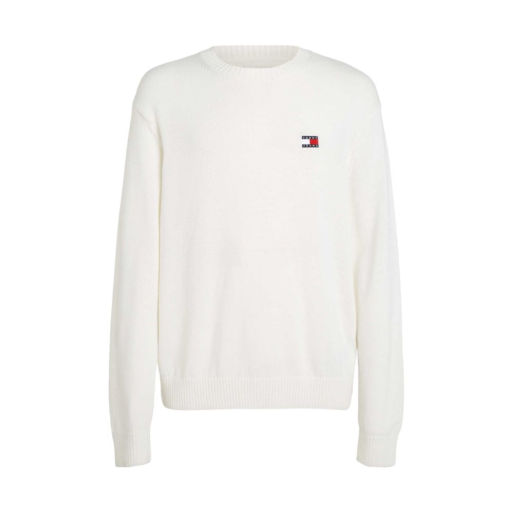 Tommy Hilfiger Jeans White Recycled Polyester Sweater -   -  Tommy Hilfiger Jeans.