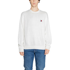 Tommy Hilfiger Jeans White Recycled Polyester Sweater -   -  Tommy Hilfiger Jeans.