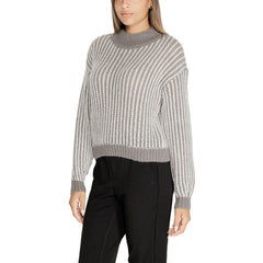 Jacqueline De Yong Gray Polyester Sweater -   -  Jacqueline De Yong.