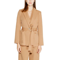 Rinascimento Beige Polyester Blazer -   -  Rinascimento.