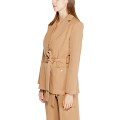 Rinascimento Beige Polyester Blazer -   -  Rinascimento.