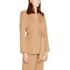 Rinascimento Beige Polyester Blazer -   -  Rinascimento.