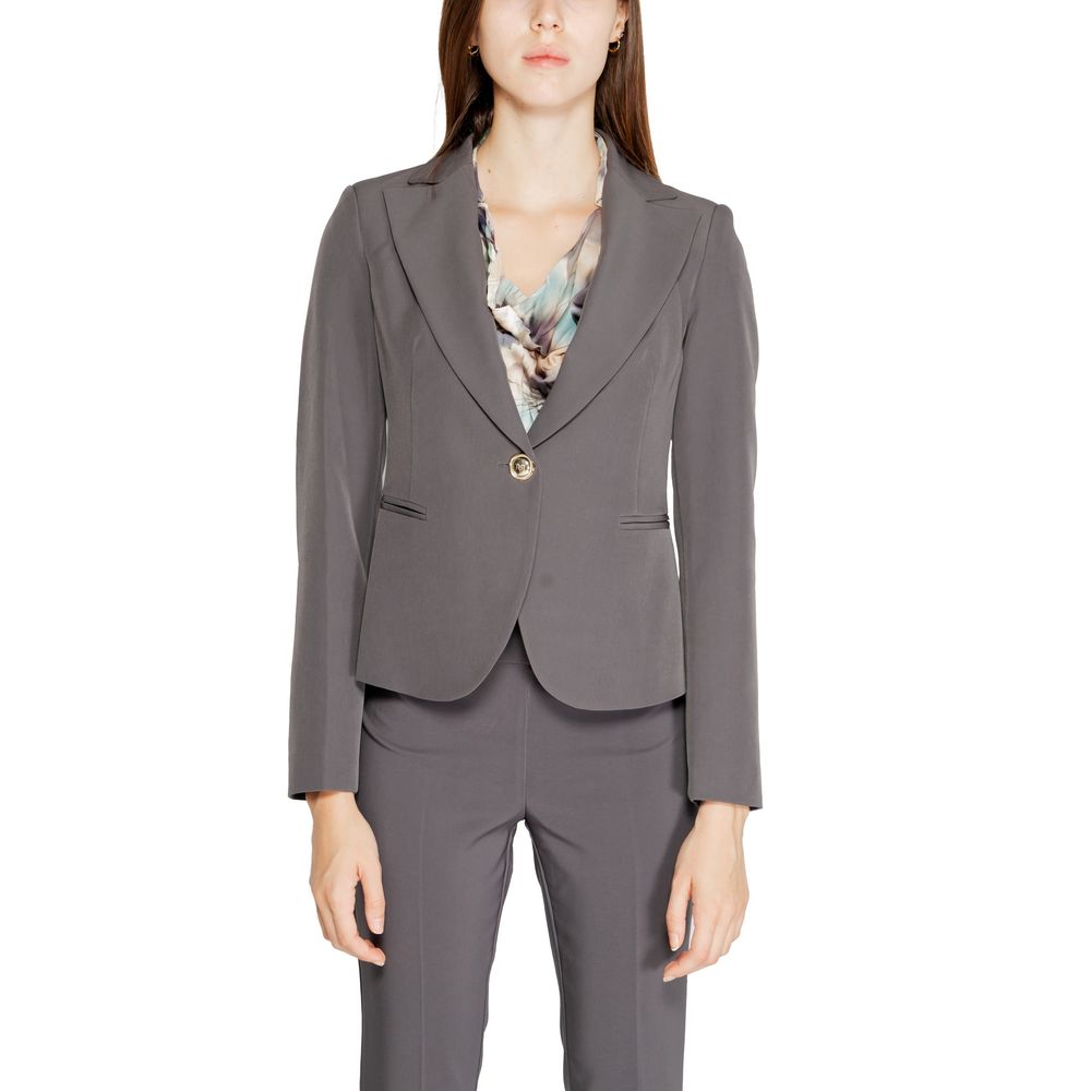 Rinascimento Gray Polyester Blazer -   -  Rinascimento.