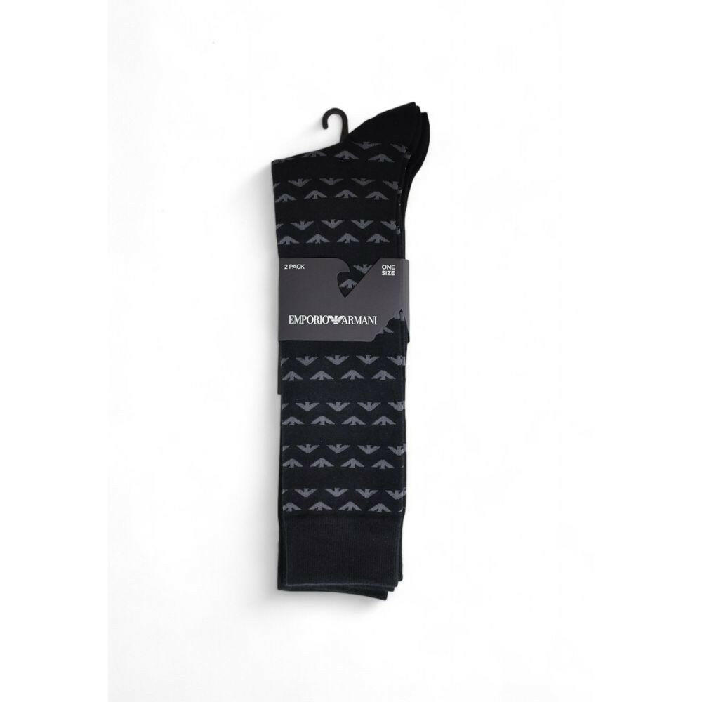 Emporio Armani Underwear Black Cotton Sock -  MenΒ΄s Socks -  Emporio Armani Underwear.