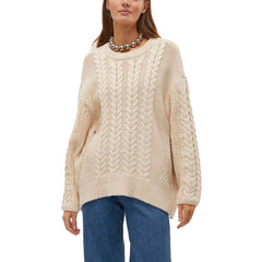 Vero Moda Beige Cotton Sweater -   -  Vero Moda.