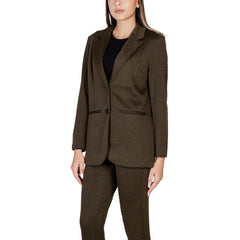 ICHI Green Polyester Blazer -   -  ICHI.