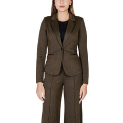ICHI Green Polyester Blazer -   -  ICHI.