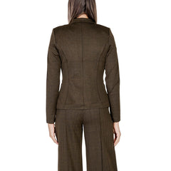 ICHI Green Polyester Blazer -   -  ICHI.