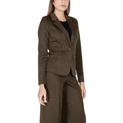 ICHI Green Polyester Blazer -   -  ICHI.