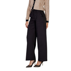 ICHI Black Polyester Pant -   -  ICHI.