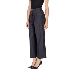 ICHI Black Polyester Pant -   -  ICHI.