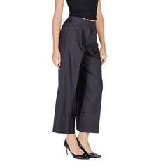 ICHI Black Polyester Pant -   -  ICHI.