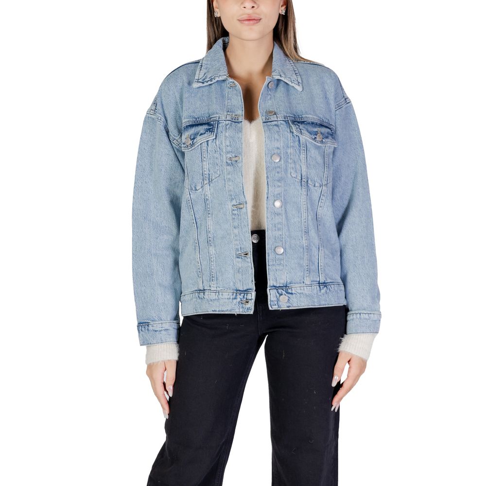 Vero Moda Light Blue Cotton Jackets & Coat -   -  Vero Moda.