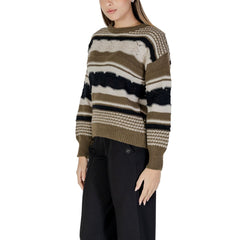 ICHI Green Recycled Polyester Sweater -   -  ICHI.