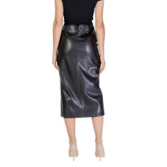 ICHI Black Polyester Skirt -   -  ICHI.