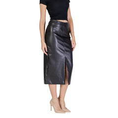 ICHI Black Polyester Skirt -   -  ICHI.