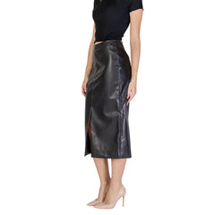 ICHI Black Polyester Skirt -   -  ICHI.