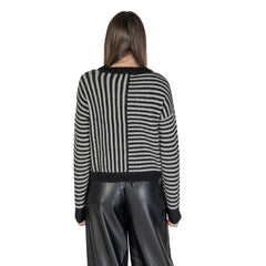 Vero Moda Black And White Recycled Polyester Sweater -   -  Vero Moda.