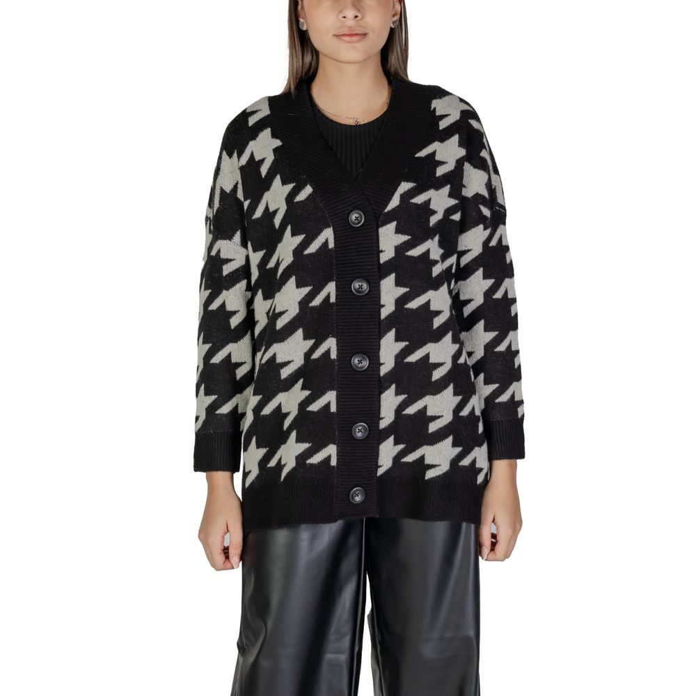 Vero Moda Black And White Marabou Cardigan -   -  Vero Moda.