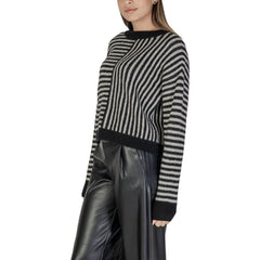 Vero Moda Black And White Recycled Polyester Sweater -   -  Vero Moda.