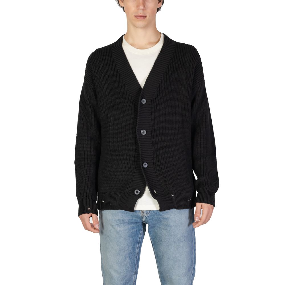Underclub Black Cotton Cardigan -   -  Underclub.