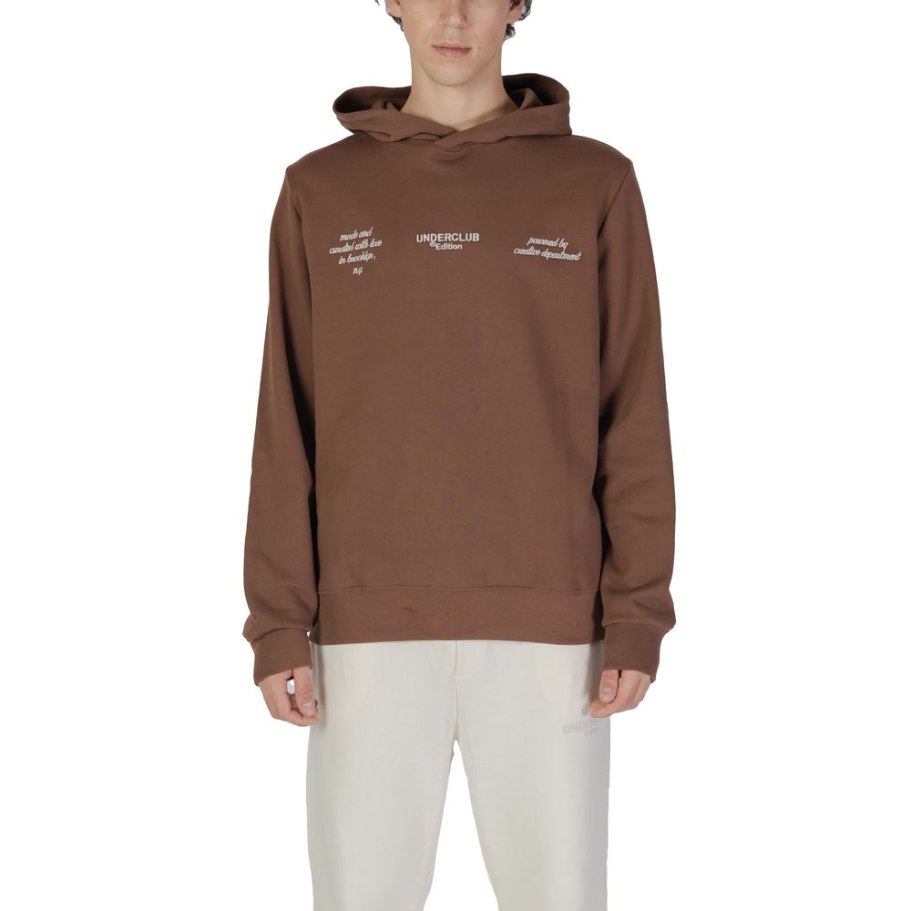 Underclub Brown Cotton Hoody -   -  Underclub.