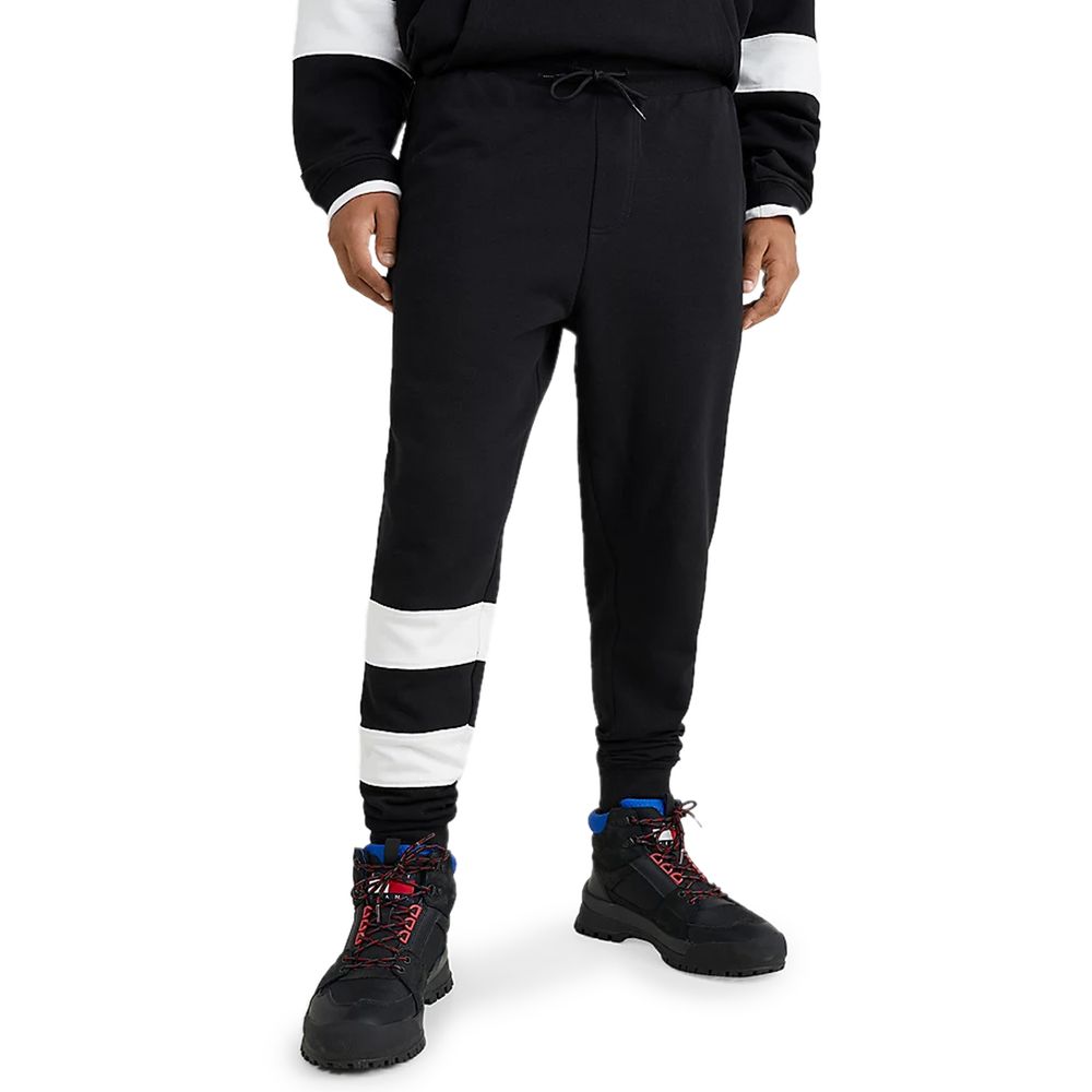 Tommy Hilfiger Jeans Black Cotton Joggers Workout Pant -   -  Tommy Hilfiger Jeans.