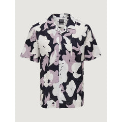 Only & Sons Purple Linen Shortsleeve - - Only & Sons.