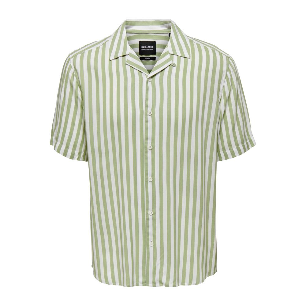 Only & Sons Green Viscose Shortsleeve - - Only & Sons.