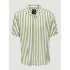 Only & Sons Green Viscose Shortsleeve - - Only & Sons.
