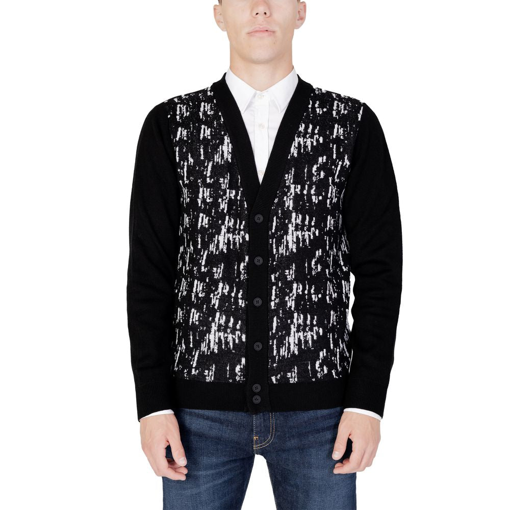 Antony Morato Black Wool Cardigan -   -  Antony Morato.