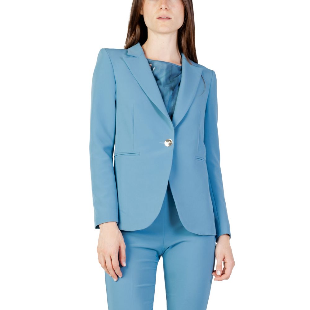 Rinascimento Turquoise Polyester Blazer -   -  Rinascimento.