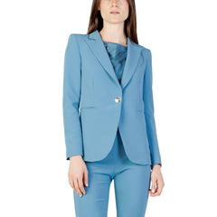 Rinascimento Turquoise Polyester Blazer -   -  Rinascimento.