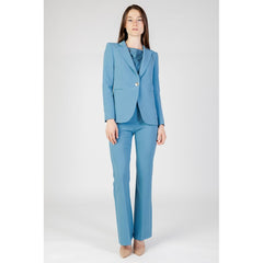 Rinascimento Turquoise Polyester Blazer -   -  Rinascimento.
