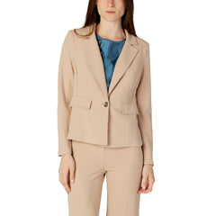 Rinascimento Beige Polyester Blazer -   -  Rinascimento.