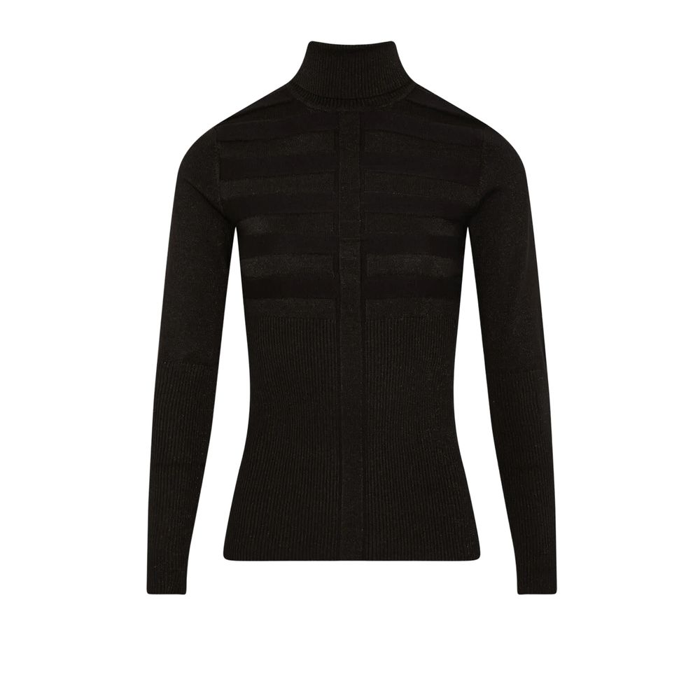 Morgan De Toi Black Viscose Turtleneck -   -  Morgan De Toi.