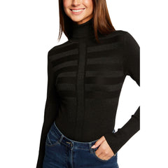 Morgan De Toi Black Viscose Turtleneck -   -  Morgan De Toi.