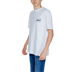 Tommy Hilfiger Jeans White Cotton T-Shirt -   -  Tommy Hilfiger Jeans.