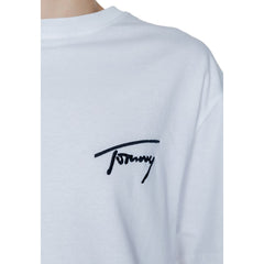 Tommy Hilfiger Jeans White Cotton T-Shirt -   -  Tommy Hilfiger Jeans.
