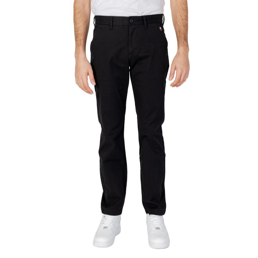 Tommy Hilfiger Jeans Black Organic Cotton Pant -   -  Tommy Hilfiger Jeans.